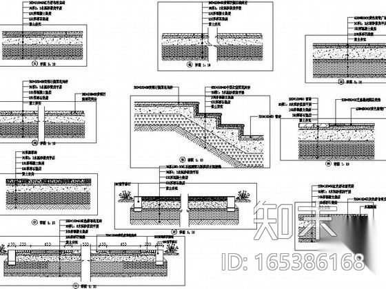 常州某中学校园景观施工图设计cad施工图下载【ID:165386168】