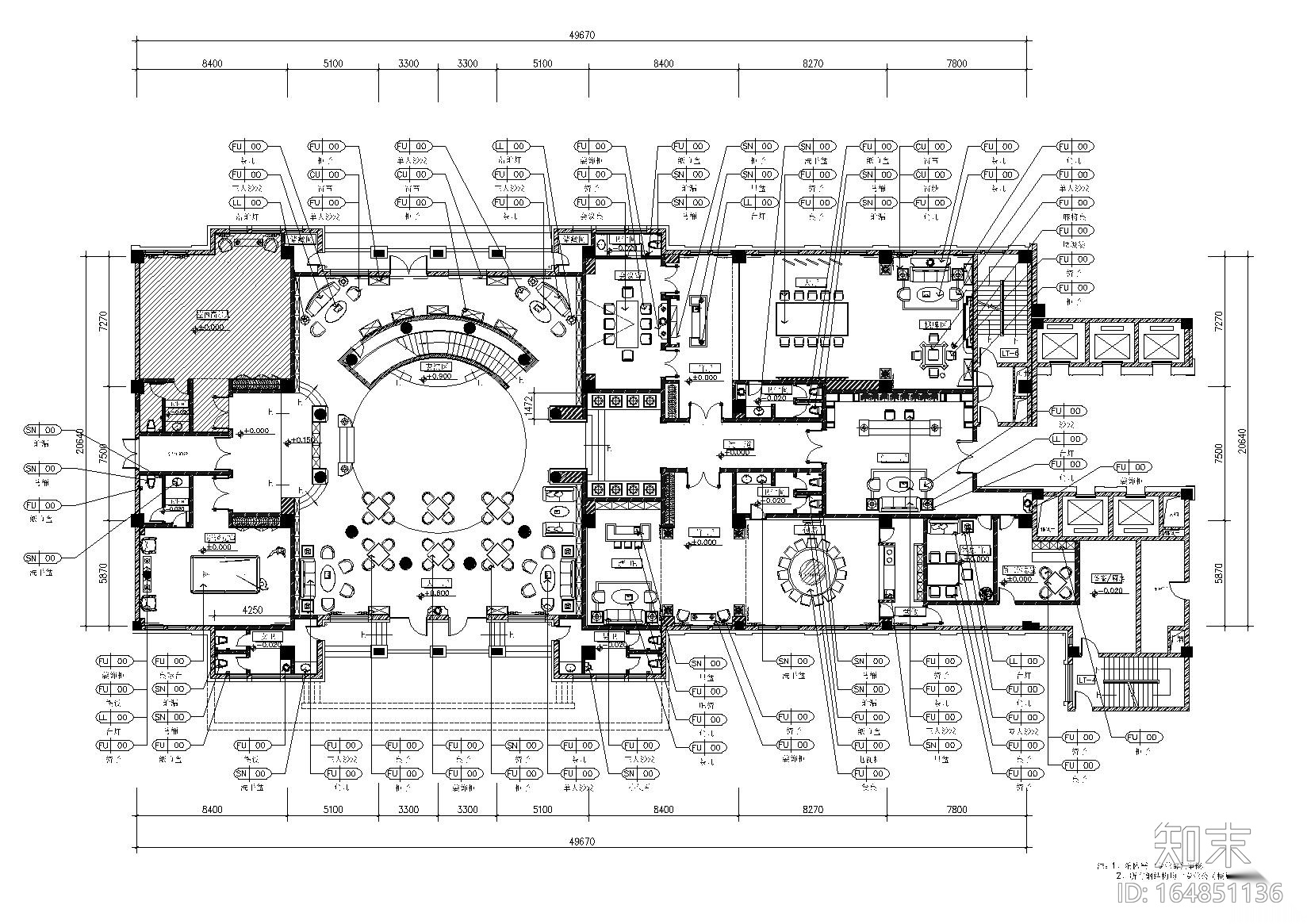 [浙江]温岭九龙国际大饭店施工图+效果图cad施工图下载【ID:164851136】