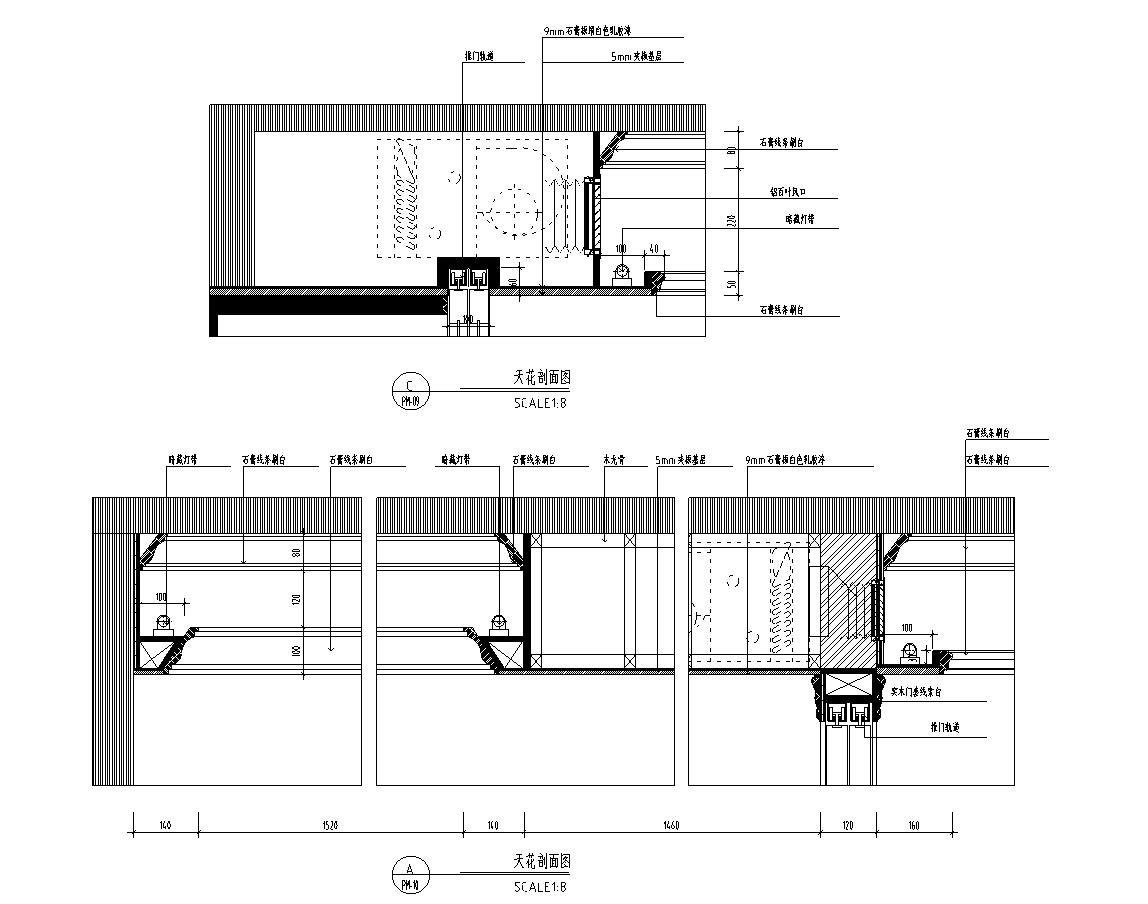 欧式风格复式别墅住宅施工图设计cad施工图下载【ID:160118163】