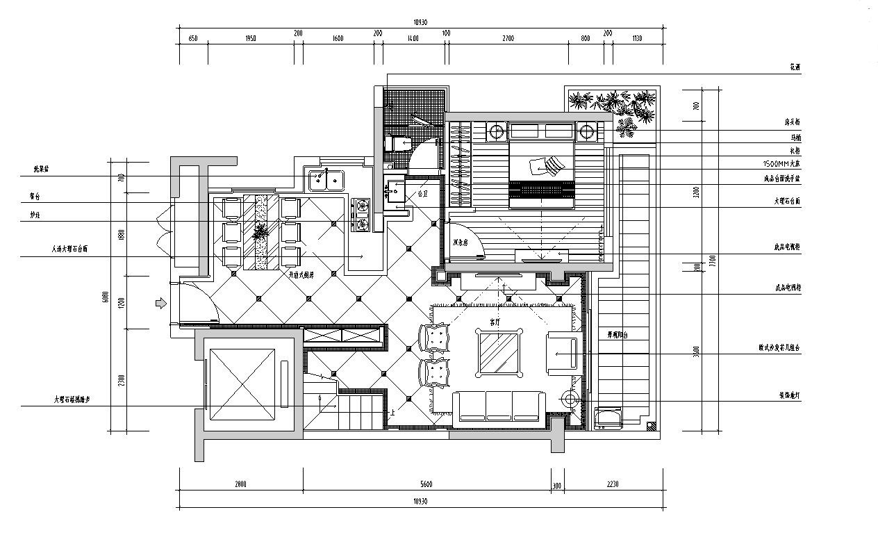 欧式风格复式别墅住宅施工图设计cad施工图下载【ID:160118163】