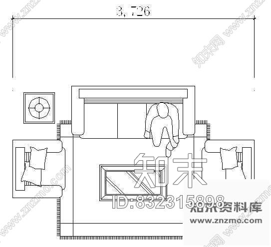 图块/节点沙发图块10cad施工图下载【ID:832315898】