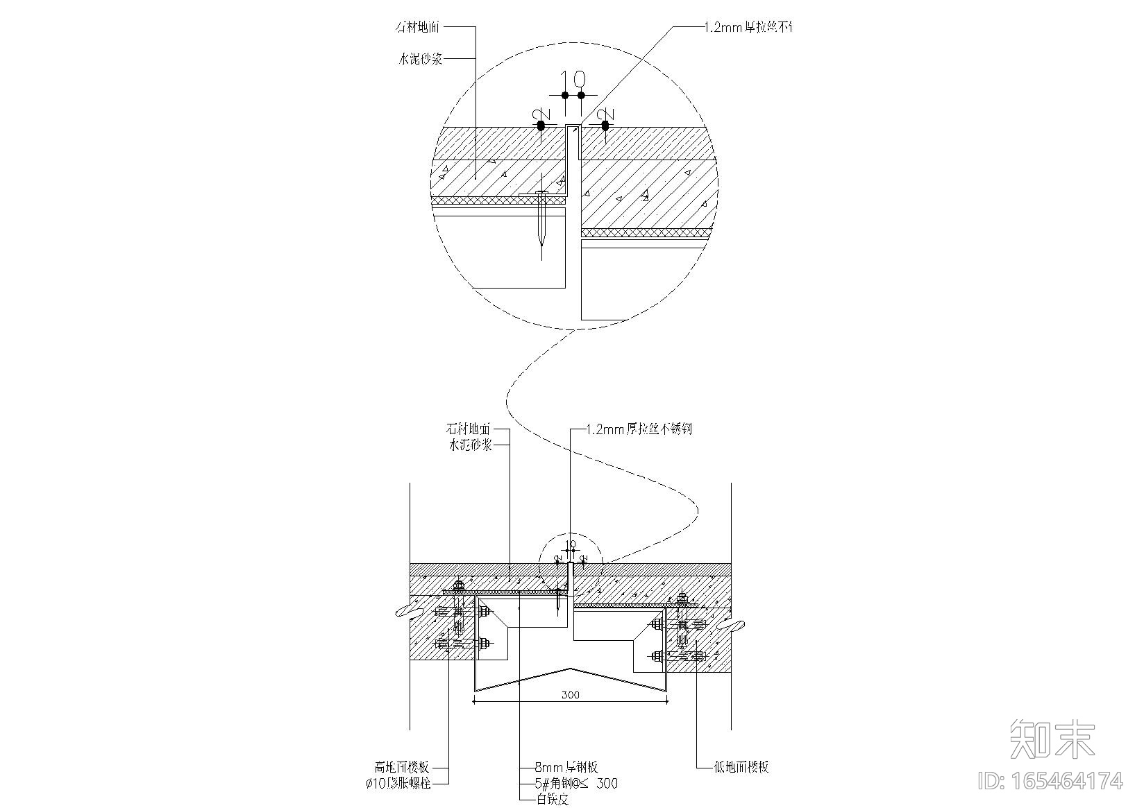 73套隔墙类节点（木龙骨，石材，变形缝等）cad施工图下载【ID:165464174】
