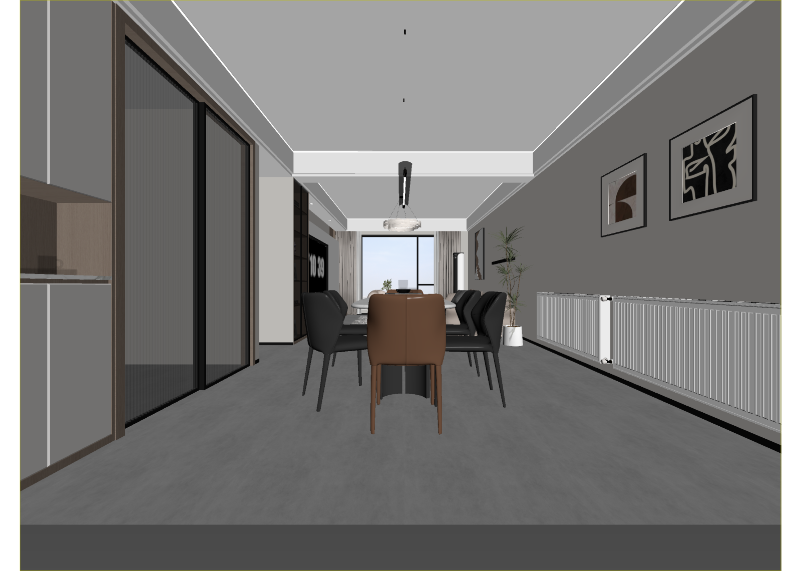 现代家居餐厅3D模型下载【ID:1214848974】