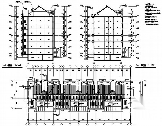 [南大仙林]某教师公寓住宅楼群组团建筑施工图（带地下室...cad施工图下载【ID:167626105】