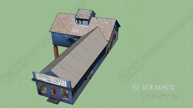 库什曼市场和咖啡馆SU模型下载【ID:134567169】