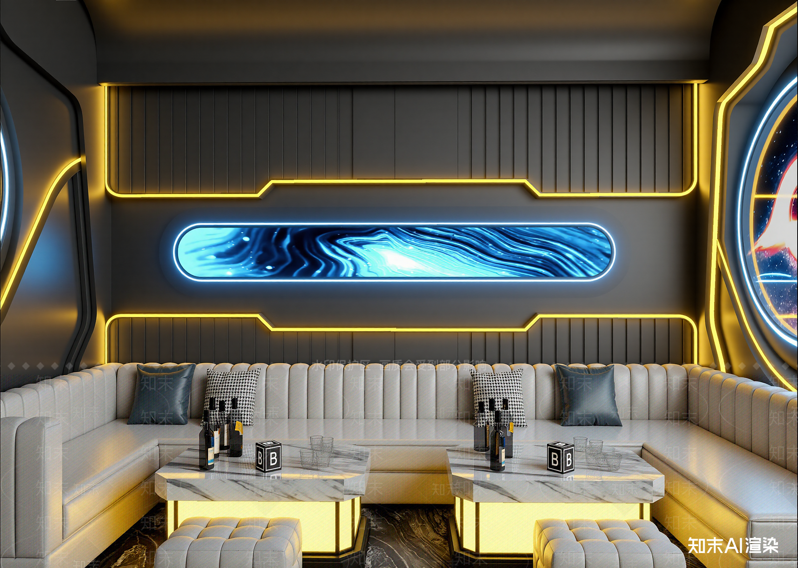 现代包厢3D模型下载【ID:1214656524】