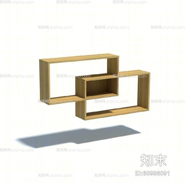 木艺置物架3D模型下载【ID:80998091】