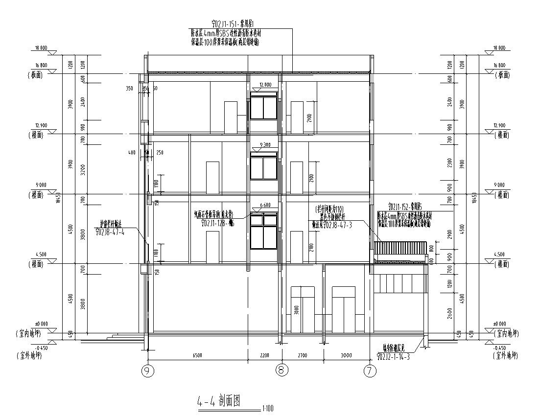 [河南]四层弧线造型健身中心综合楼建筑施工图施工图下载【ID:165615105】