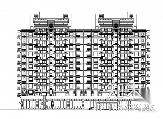 某住宅小区各栋住宅楼和配套建筑方案及施工图cad施工图下载【ID:166732197】