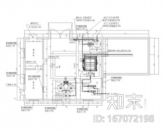 [内蒙古]某污水处理厂工艺施工设计图纸（生化污泥池、曝...cad施工图下载【ID:167072198】