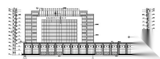 [威海]某十二层汽车广场博览中心建筑施工套图（含无障碍...cad施工图下载【ID:166821181】