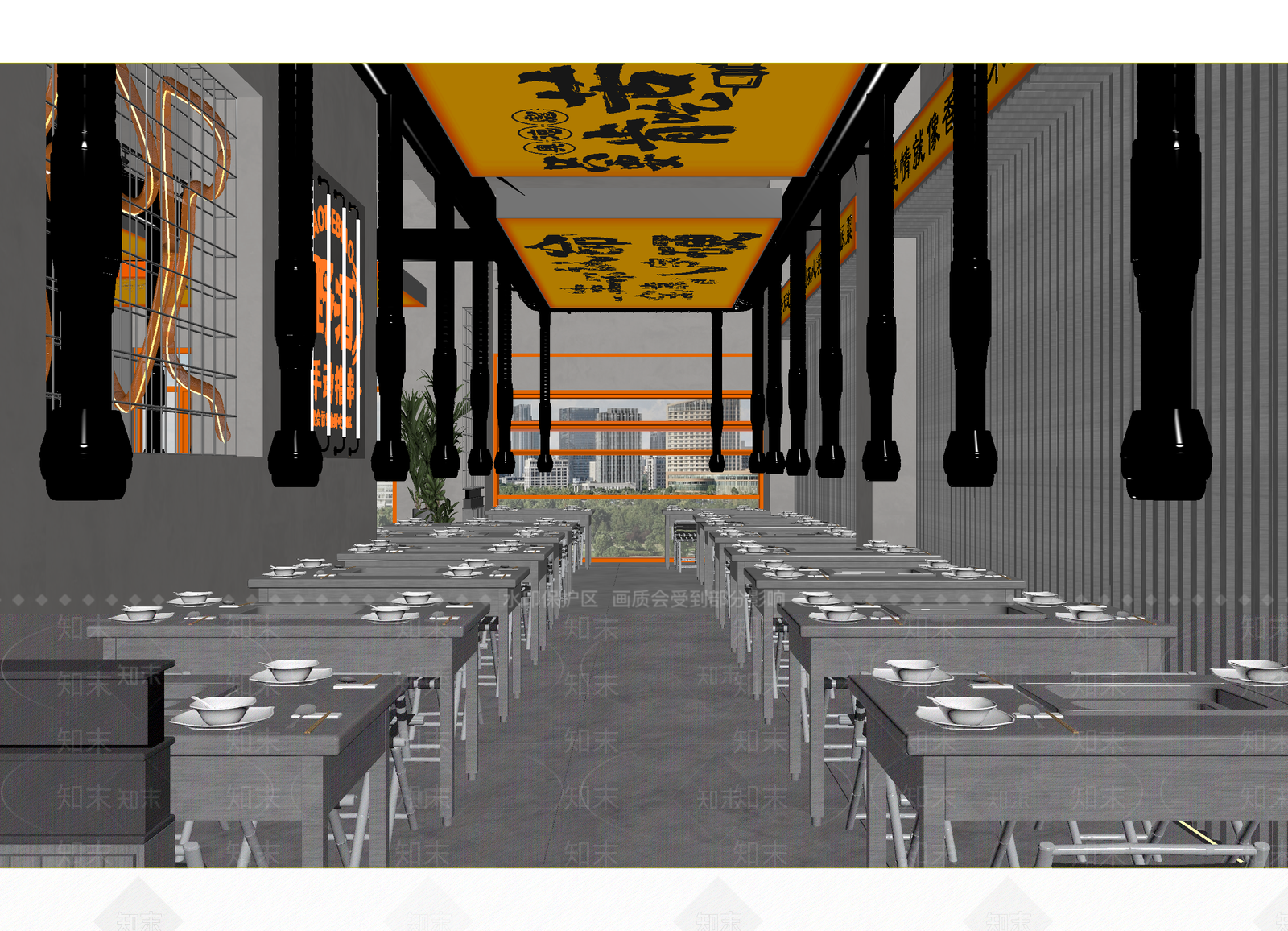 现代火锅店3D模型下载【ID:1214702115】