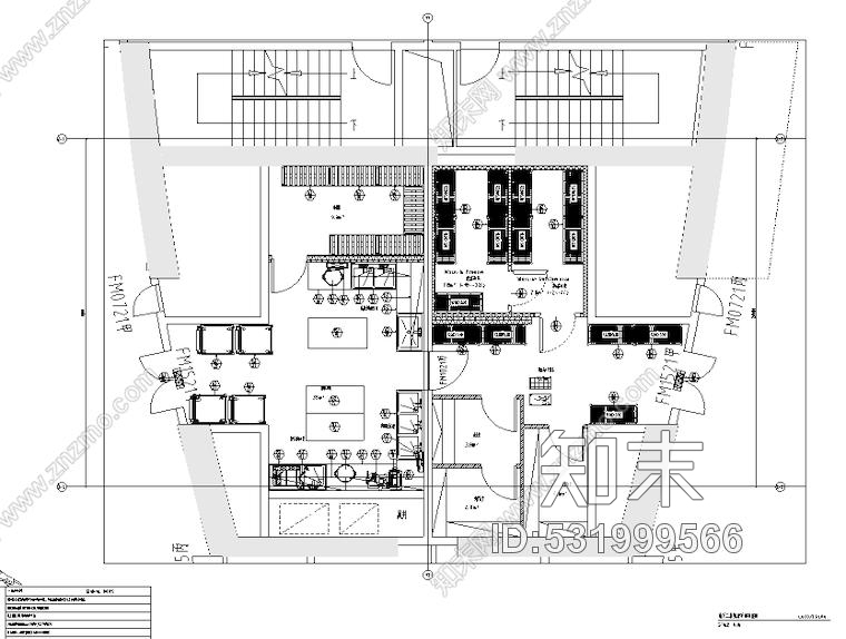 北京现代风格华都餐饮空间设计施工图附效果图cad施工图下载【ID:531999566】