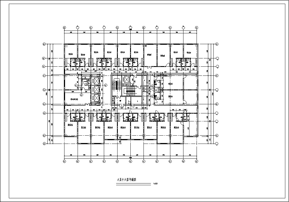 现代欧式高层塔楼式酒店建筑设计施工图CAD施工图下载【ID:165752105】