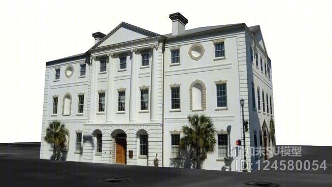 建筑courthouse查尔斯顿，SCSU模型下载【ID:124580054】
