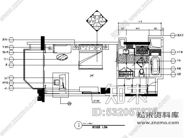 施工图广东五星级酒店A型房施工图cad施工图下载【ID:532057675】