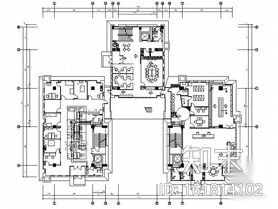 [北京]某耐火集团股份公司办公楼室内装修图施工图下载【ID:161814102】