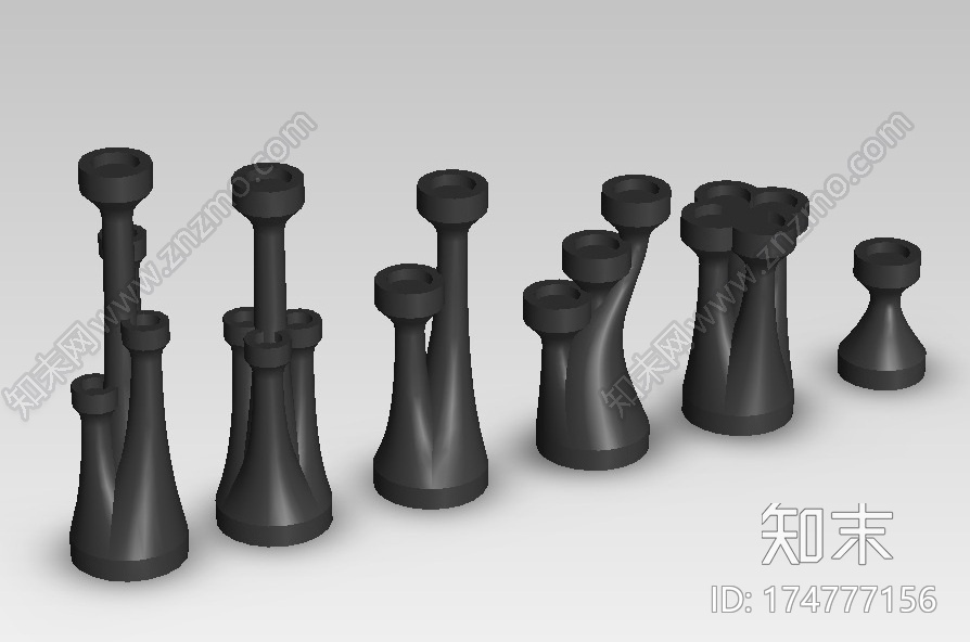 炮楼主题的国际象棋3d打印模型下载【ID:174777156】