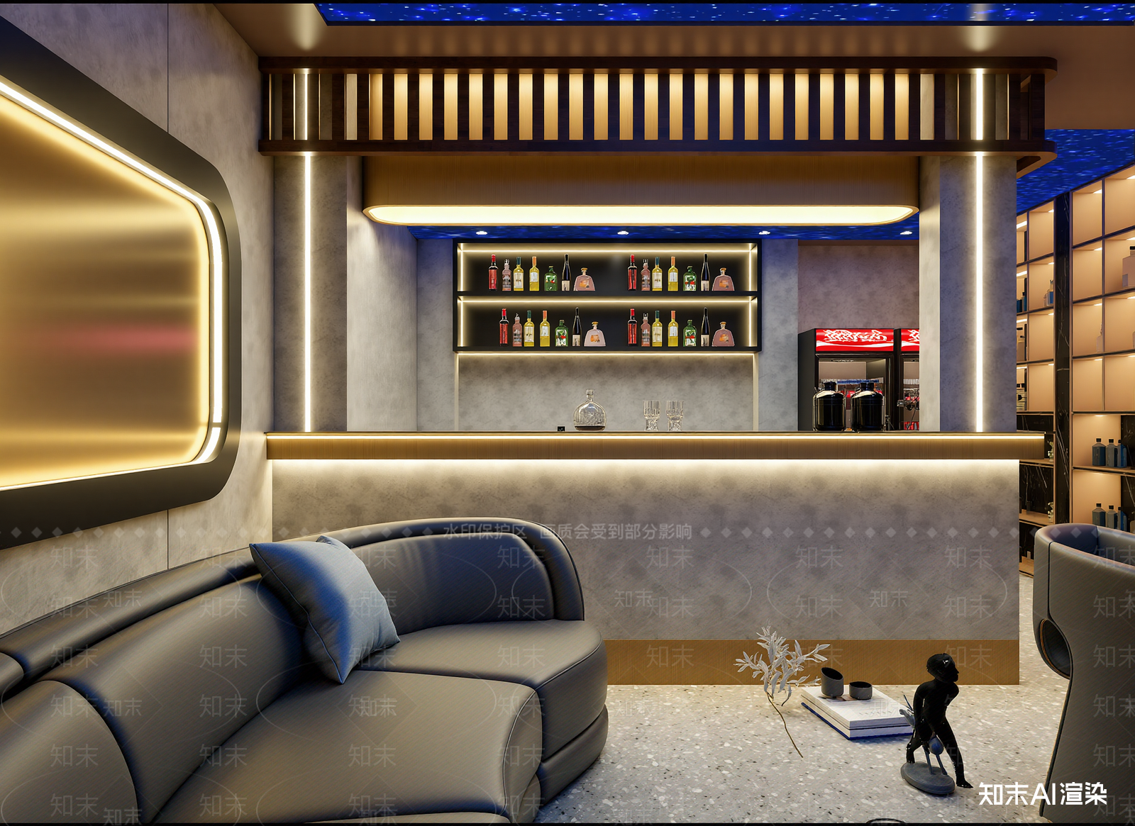 现代酒吧3D模型下载【ID:1215135966】