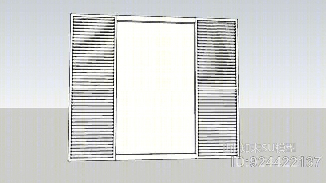 百叶窗SU模型下载【ID:924422137】
