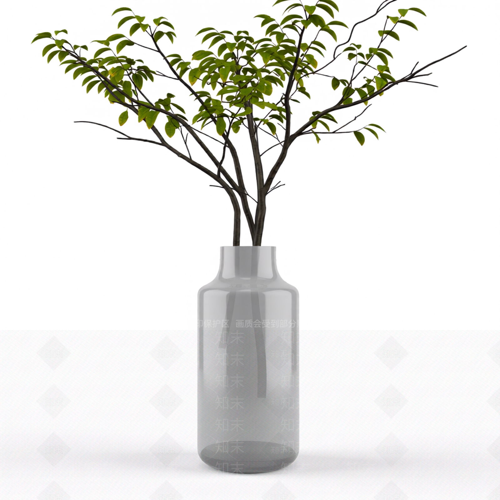 带盆枝叶植物模型3D模型下载【ID:1206188006】