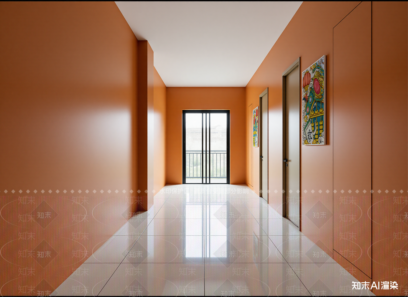 现代走廊3D模型下载【ID:1214575402】