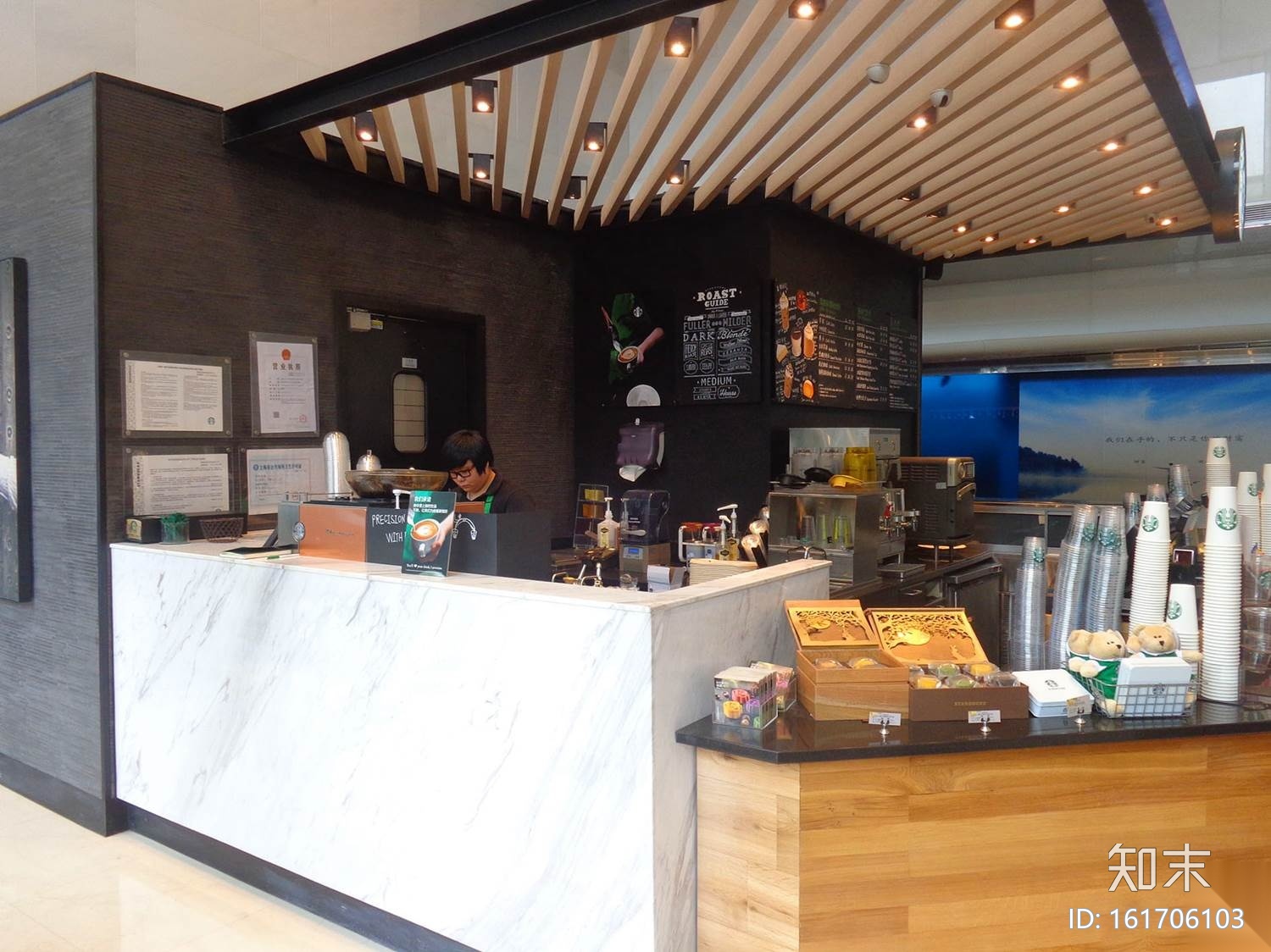 [杭州]星巴克-滨江阿里巴巴店装修施工图(CAD+PDF）cad施工图下载【ID:161706103】