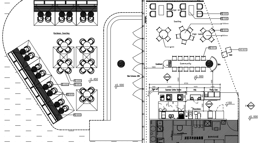 [杭州]星巴克-滨江阿里巴巴店装修施工图(CAD+PDF）cad施工图下载【ID:161706103】