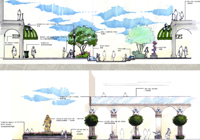 [广东]北美风格大型主题购物公园景观设计全套施工图（...cad施工图下载【ID:160718129】