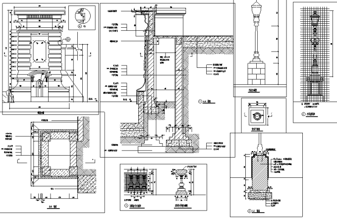 [广东]北美风格大型主题购物公园景观设计全套施工图（...cad施工图下载【ID:160718129】