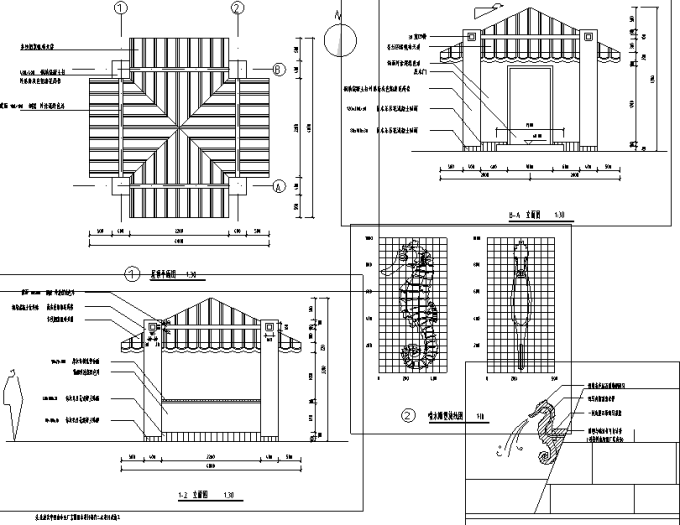 [广东]北美风格大型主题购物公园景观设计全套施工图（...cad施工图下载【ID:160718129】