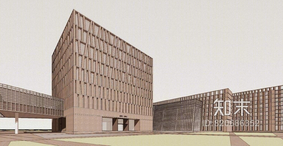 天大新校区图书馆SU模型下载【ID:820686352】