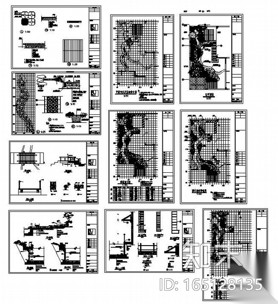 广东全套别墅园林绿化施工图cad施工图下载【ID:165128135】