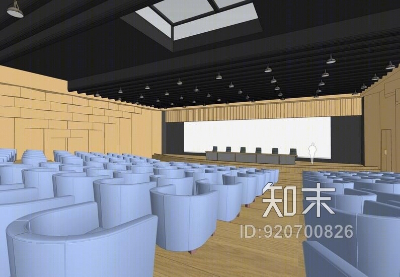 报告厅室内设计SU模型下载【ID:920700826】