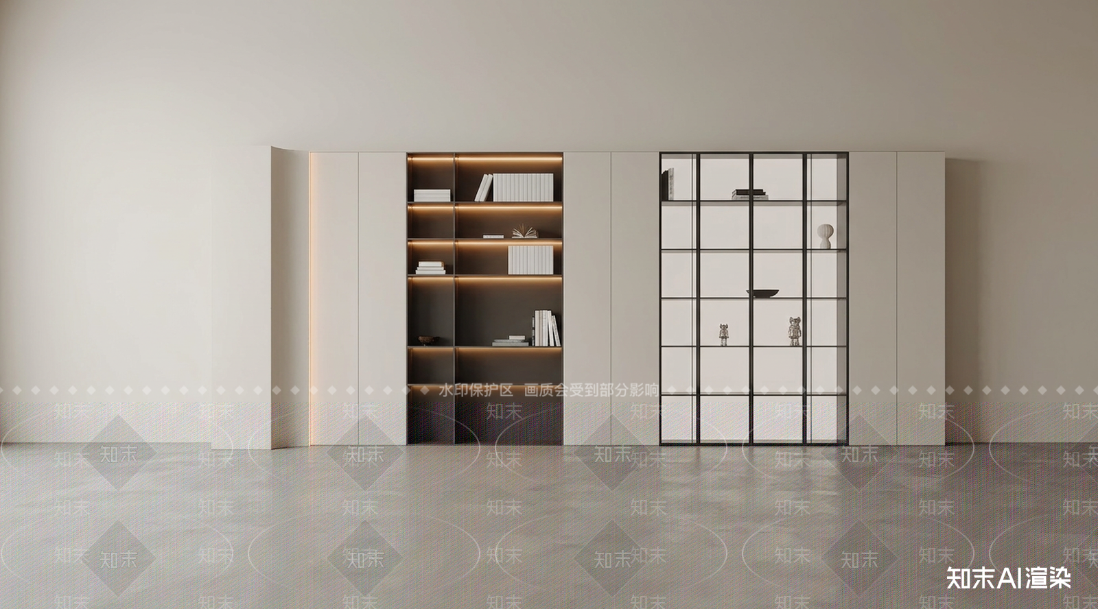 组合式书柜展示柜书柜3D模型下载【ID:1227354035】
