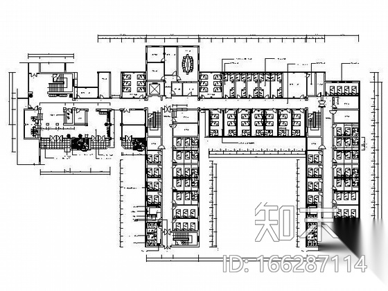 [成都]某人民医院内科楼装修图（平面）cad施工图下载【ID:166287114】