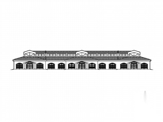 欧式风格两层赛马场建筑施工图施工图下载【ID:165625126】