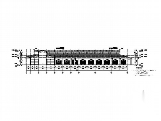 欧式风格两层赛马场建筑施工图施工图下载【ID:165625126】