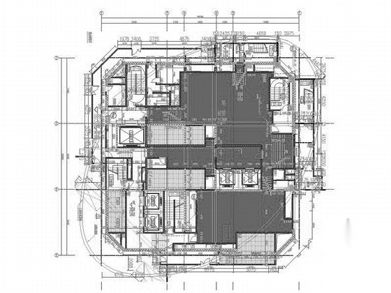 [湖北]88层大型中央商业中心建筑各层平面施工图cad施工图下载【ID:167028127】