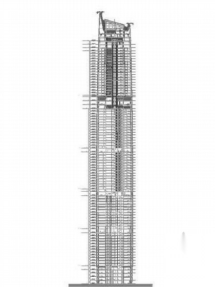 [湖北]88层大型中央商业中心建筑各层平面施工图cad施工图下载【ID:167028127】