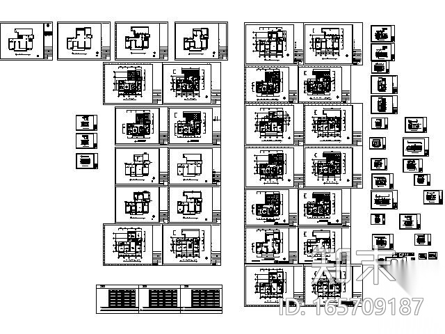 [江苏]现代简约中式家装施工图（含实景）cad施工图下载【ID:165709187】