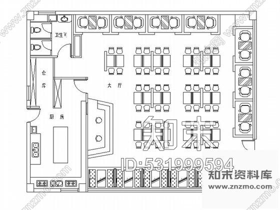 施工图201㎡快餐店室内装修图施工图下载【ID:531999594】