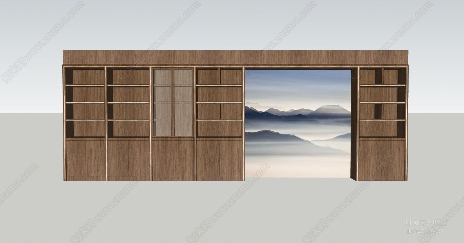 新中式文件柜SU模型下载【ID:347209384】