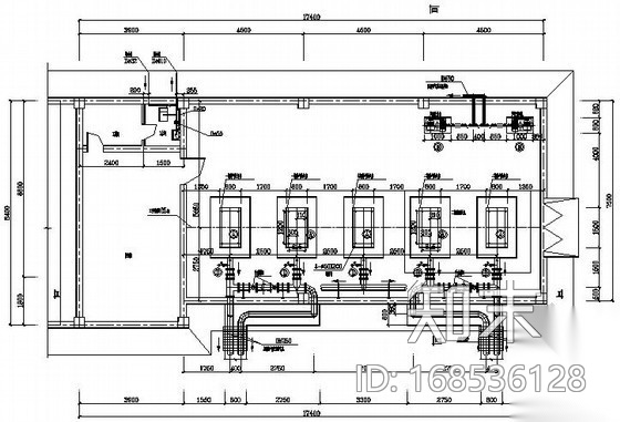 鼓风机房施工图cad施工图下载【ID:168536128】