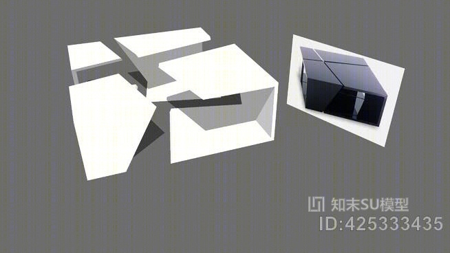 切片咖啡/茶几SU模型下载【ID:425333435】