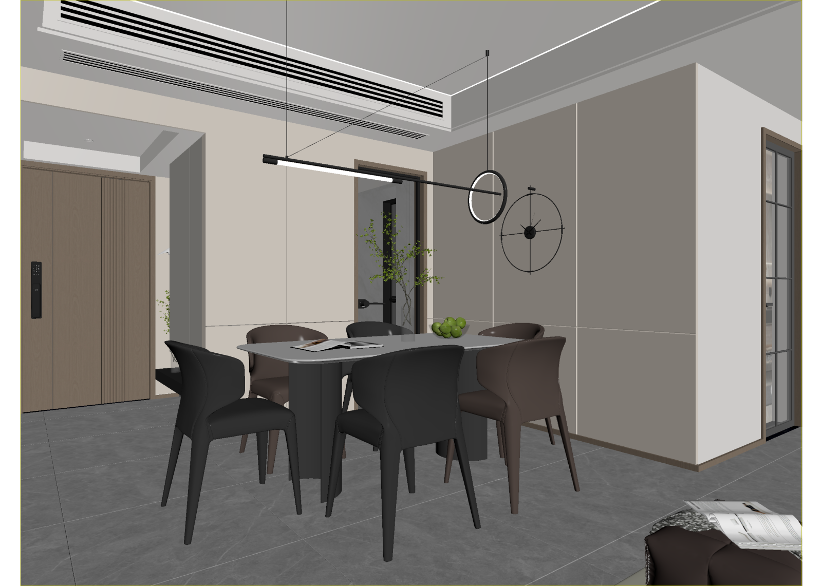 现代家居餐厅3D模型下载【ID:1215112104】