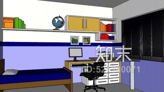 四分熟的房间SU模型下载【ID:521340071】