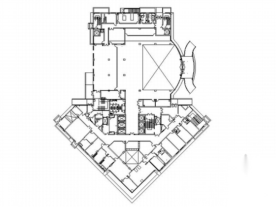 [郑州]高层国家中医医疗建筑施工图cad施工图下载【ID:165609130】