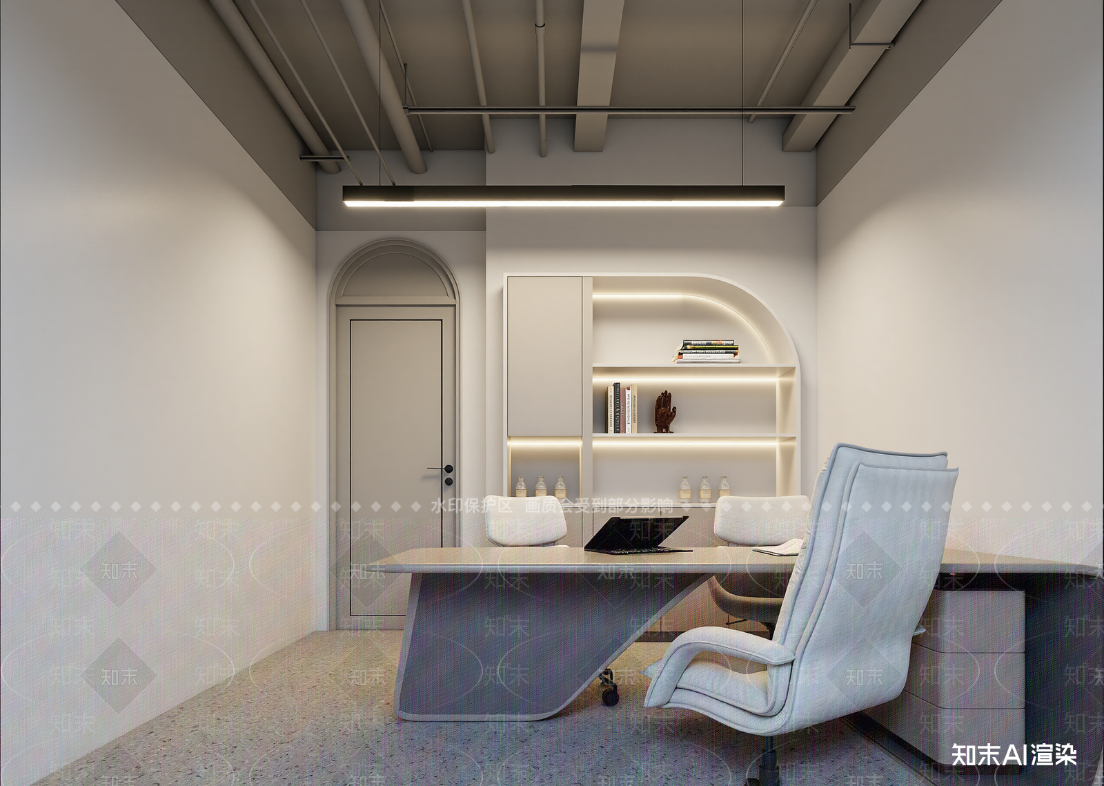 轻奢办公室3D模型下载【ID:1214954775】