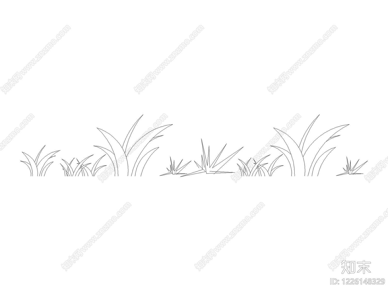 现代,新中式草坪种植CAD图纸